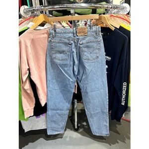Vintage 90s Levi's Light Wash High Waisted Tapered Leg Denim Jeans Size 11